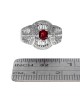 Ruby and Diamond Filigree Ring